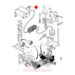 Λαμάκι βάσης κουτιού κομπρεσέρ ανάρτησης Massey Ferguson 6400-7400-8400 Λαμάκι βάσης κουτιού κομπρεσέρ ανάρτησης Massey Ferguson 6400-7400-8400