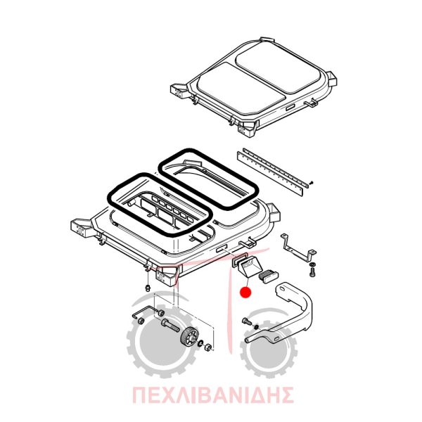 Πλαστικός αεραγωγός οροφής καμπίνας Massey Ferguson 4200-4300
