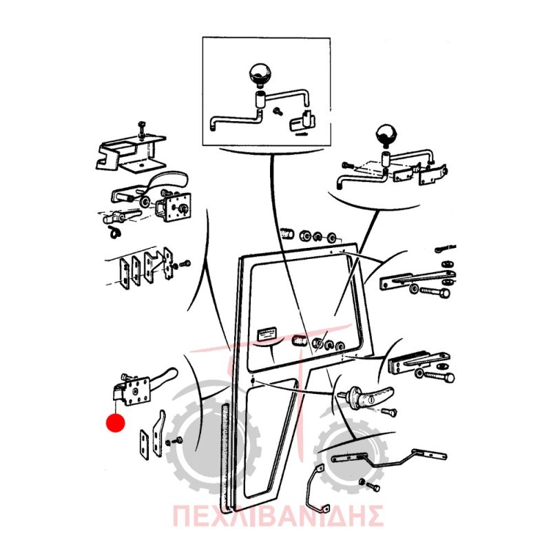Εσωτερική κλειδαριά πόρτας Massey Ferguson 590-595 Εσωτερική κλειδαριά πόρτας Massey Ferguson 590-595