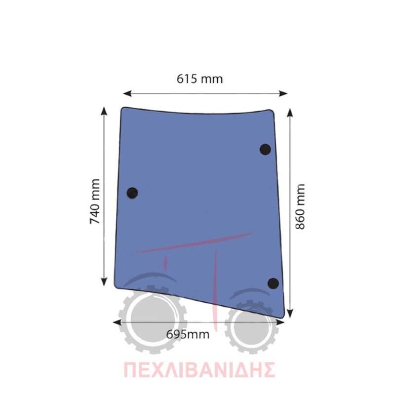 Τζάμι καμπίνας Massey Ferguson 5400