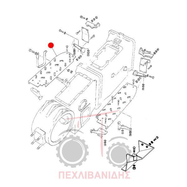 Αριστερή λάμα πατώματος Massey Ferguson 168-178-188-290-390