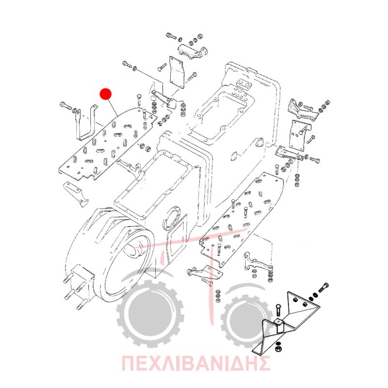 Αριστερή λάμα πατώματος Massey Ferguson 168-178-188-290-390 Αριστερή λάμα πατώματος Massey Ferguson 168-178-188-290-390