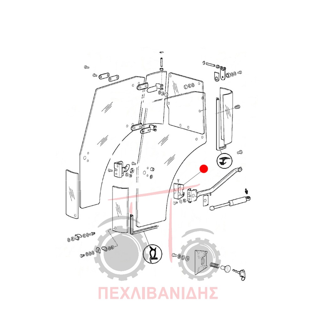 Κάλυμα χειρολαβής Massey Ferguson 3300-3400
