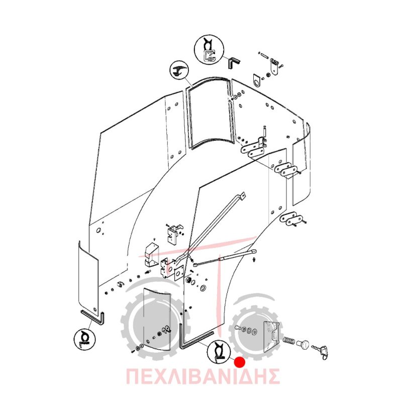 Λάστιχο τζάμι πόρτας Massey Ferguson 3300-3400 Λάστιχο τζάμι πόρτας Massey Ferguson 3300-3400