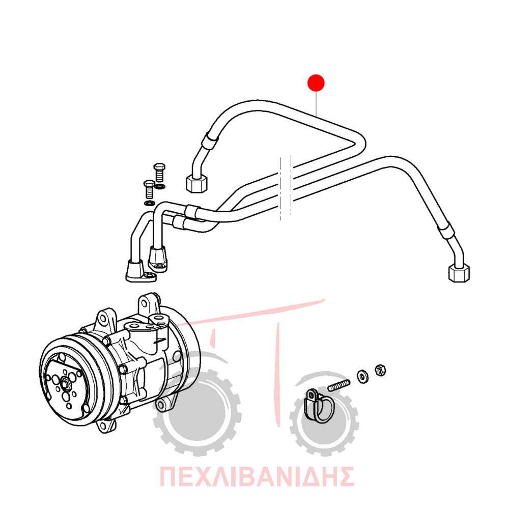 Σωλήνας κομπρεσέρ aircondition Massey Ferguson 3400