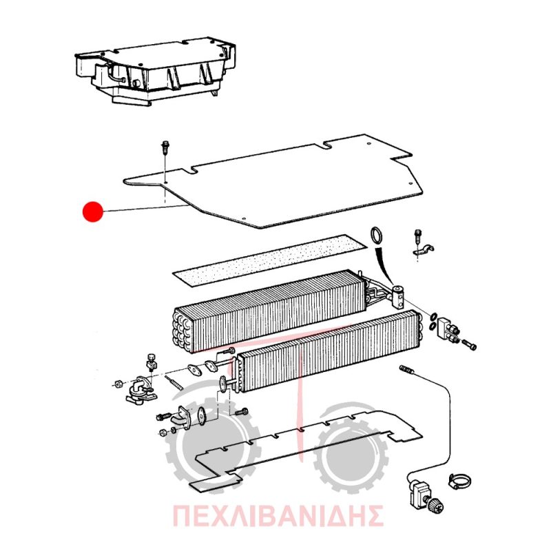 Καπάκι ψυγείου καλοριφέρ - aircondition Massey Ferguson 5400-6100-7400-8100-8400