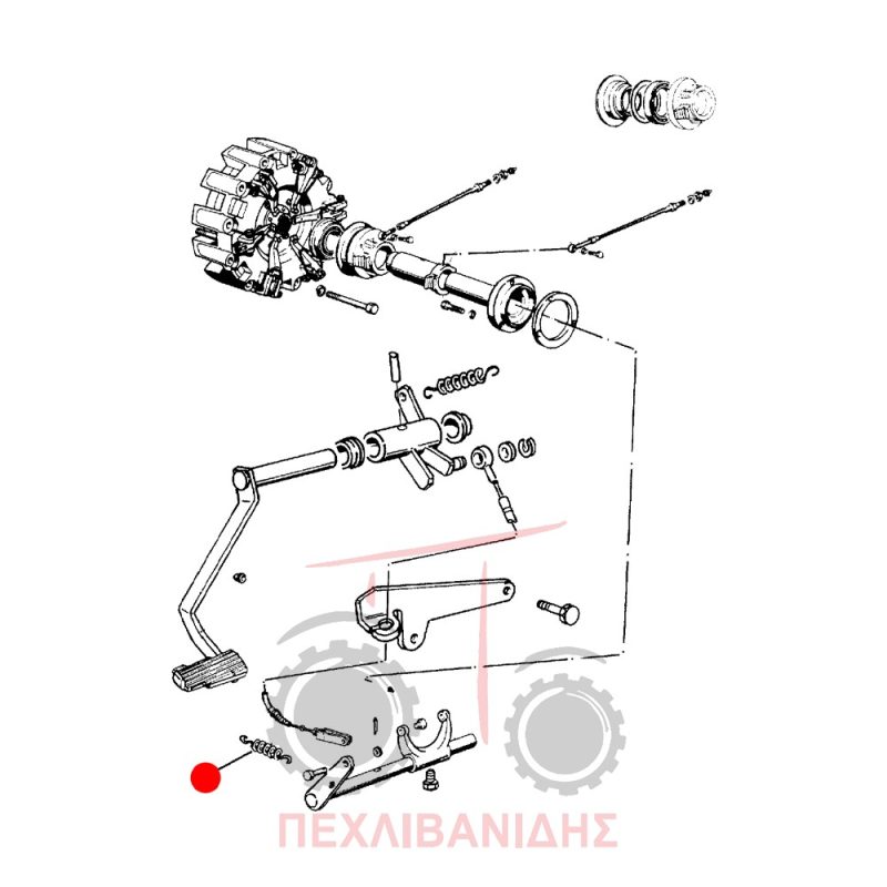 Ελατήριο πεντάλ συμπλέκτη Massey Ferguson 354-364-374-384-394