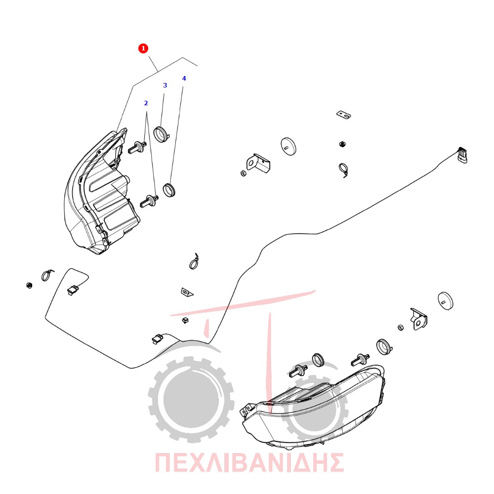Μπροστά δεξί φανάρι Massey Ferguson 3300-5700