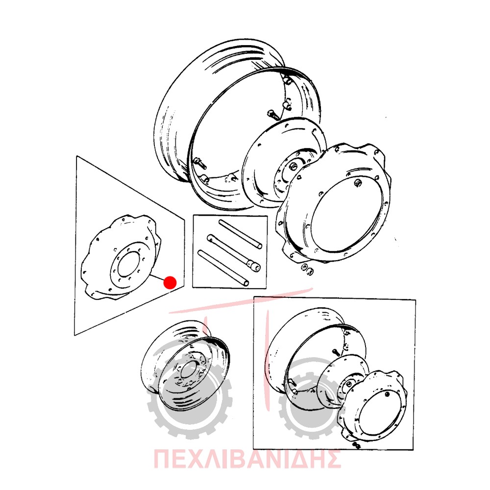 Πίσω ζάντα Massey Ferguson 165-177-188-290