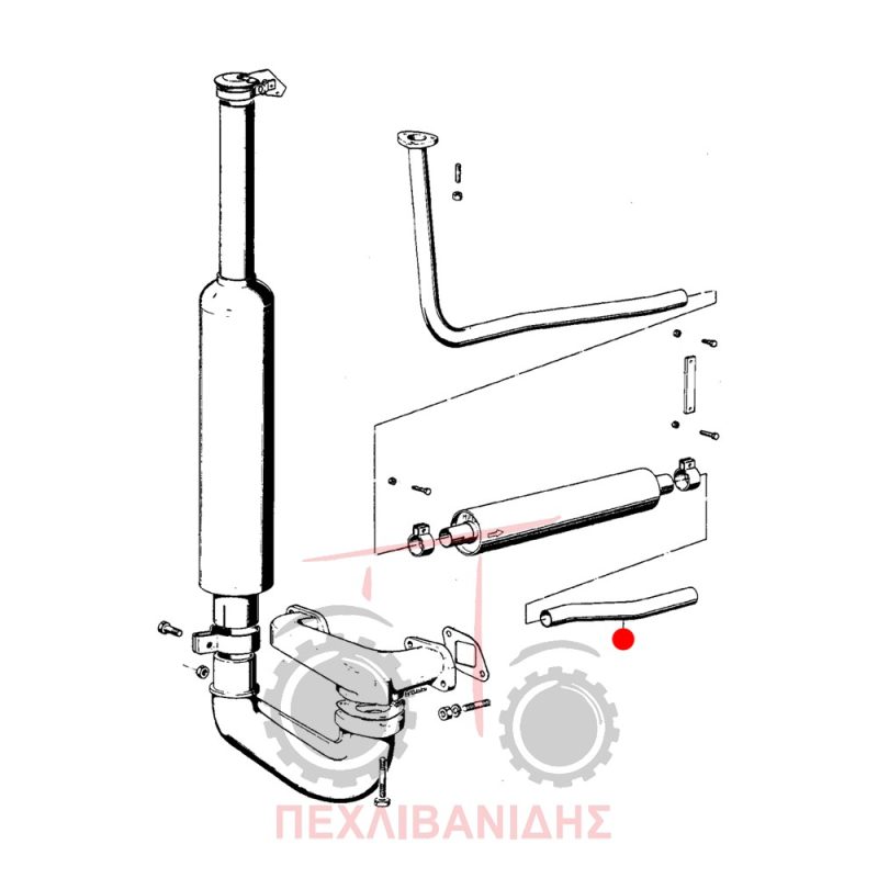 Πίσω σωλήνας σελασιέ Landini 5840-6840-5500-8500