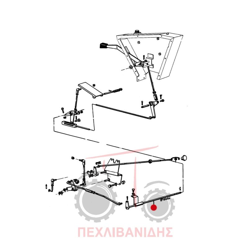 Μεταλλική ντίζα γκαζιού Landini 12500-14500 Μεταλλική ντίζα γκαζιού Landini 12500-14500