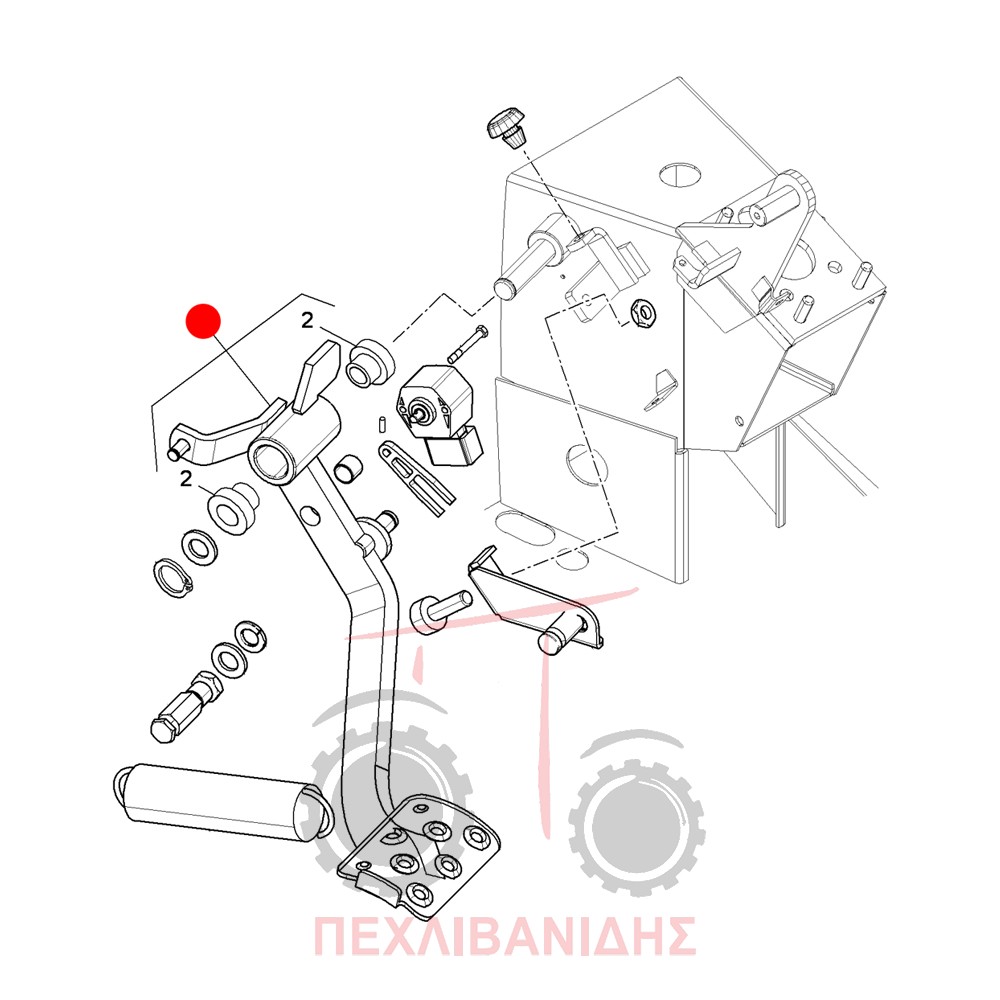 Πεντάλ συμπλέκτη Landini Vision 85-95-105