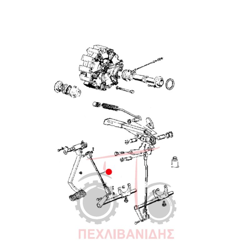 Ντίζα πεντάλ συμπλέκτη Landini Rex-394-Advantage Ντίζα πεντάλ συμπλέκτη Landini Rex-394-Advantage