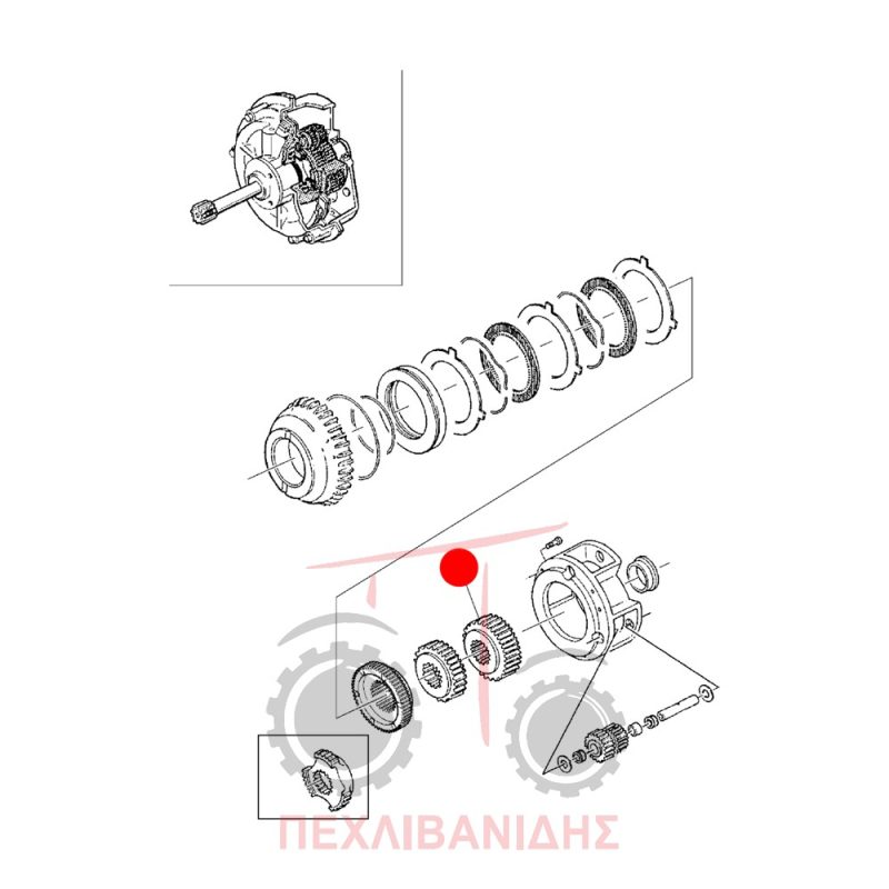 Γρανάζι μούλτι Landini Legend 165
