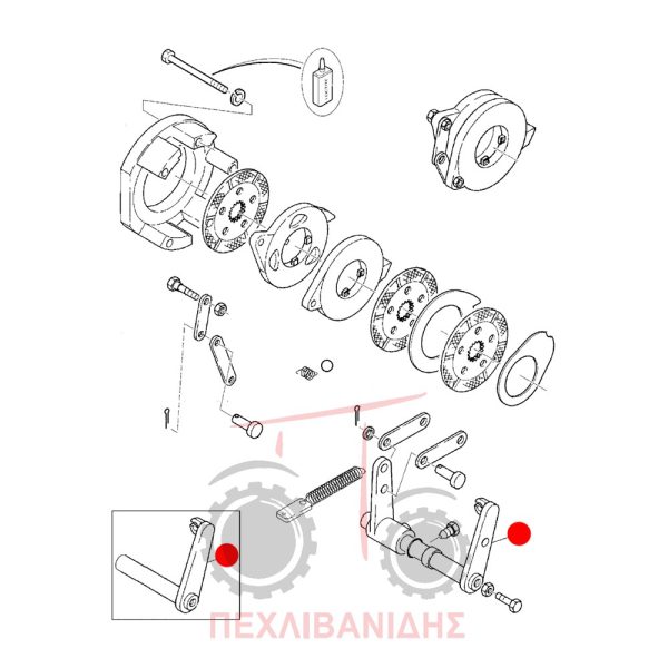 Άξονας πεντάλ φρένων Landini Trekker 75-80-105
