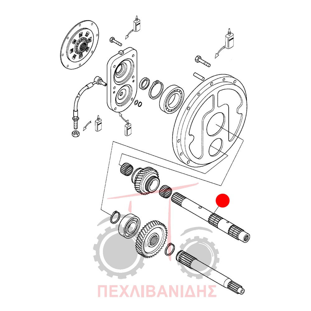 Άξονας σασμάν Landini Rex 70-105