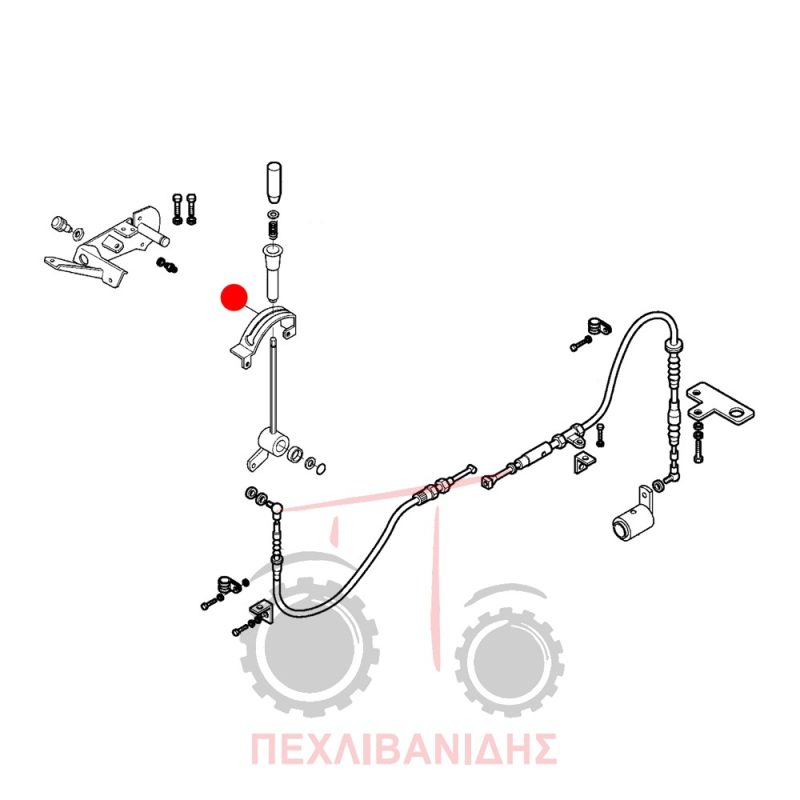 Βάση λεβιέ park-lock Landini Rex