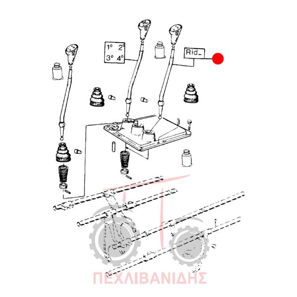 Λεβιές ταχυτήτων αργού - γρήγορου Landini Advantage-Frutteti