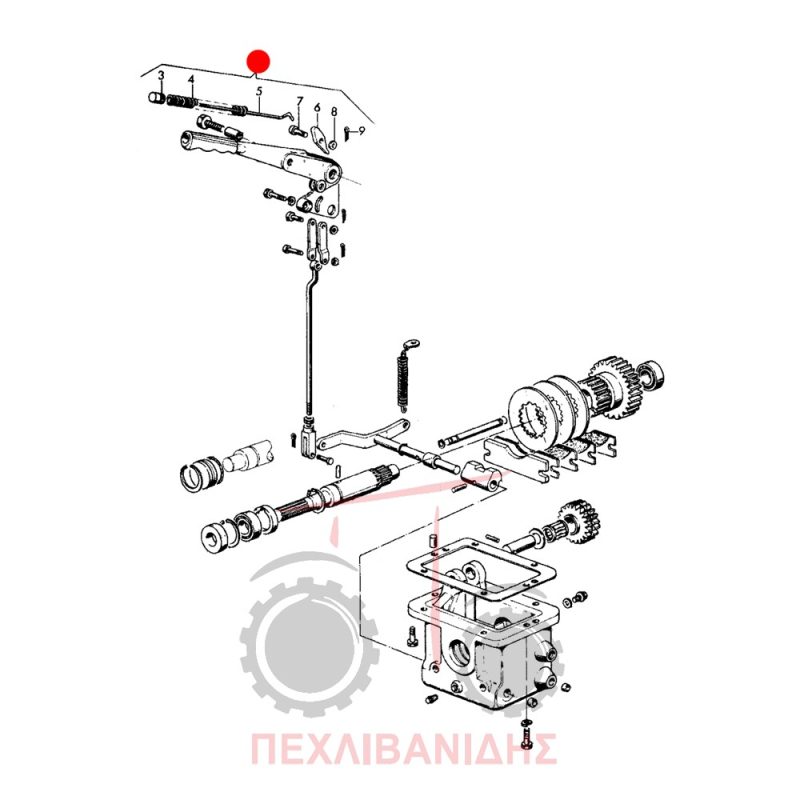 Λεβιές χειρόφρενου Landini 6830-7830-8830