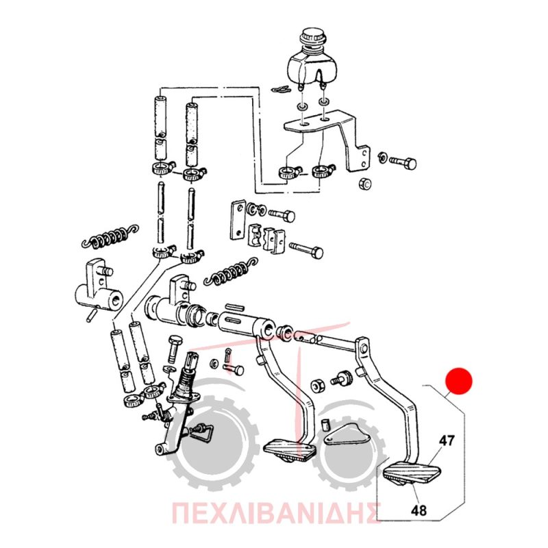 Πεντάλ φρένου Landini Advantage-Rex-Vigneti Πεντάλ φρένου Landini Advantage-Rex-Vigneti
