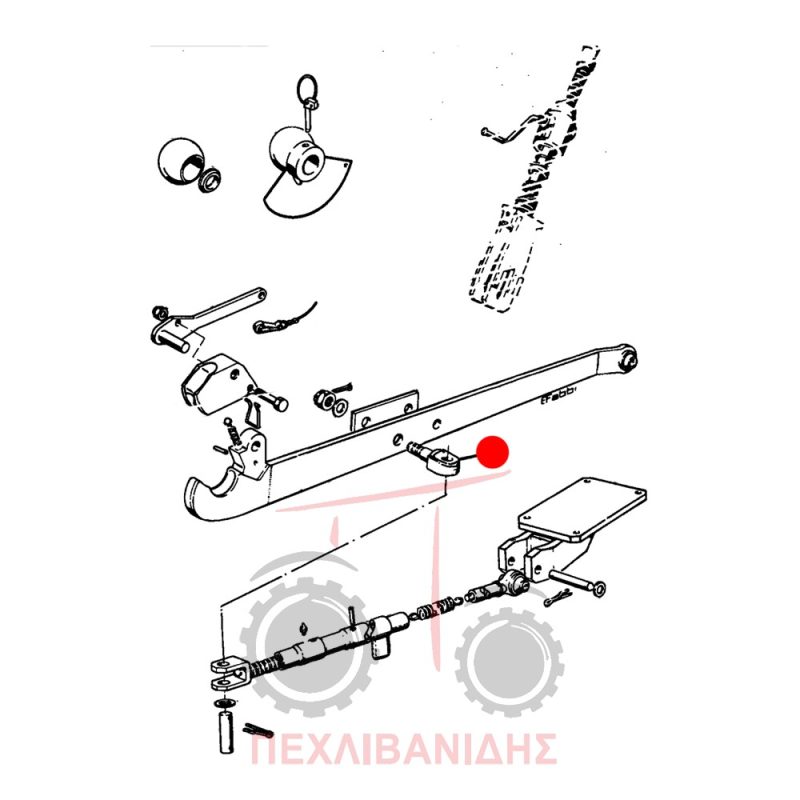 Άκρο κόντρας λάμας υδραυλικού Landini 12500-14500 Άκρο κόντρας λάμας υδραυλικού Landini 12500-14500