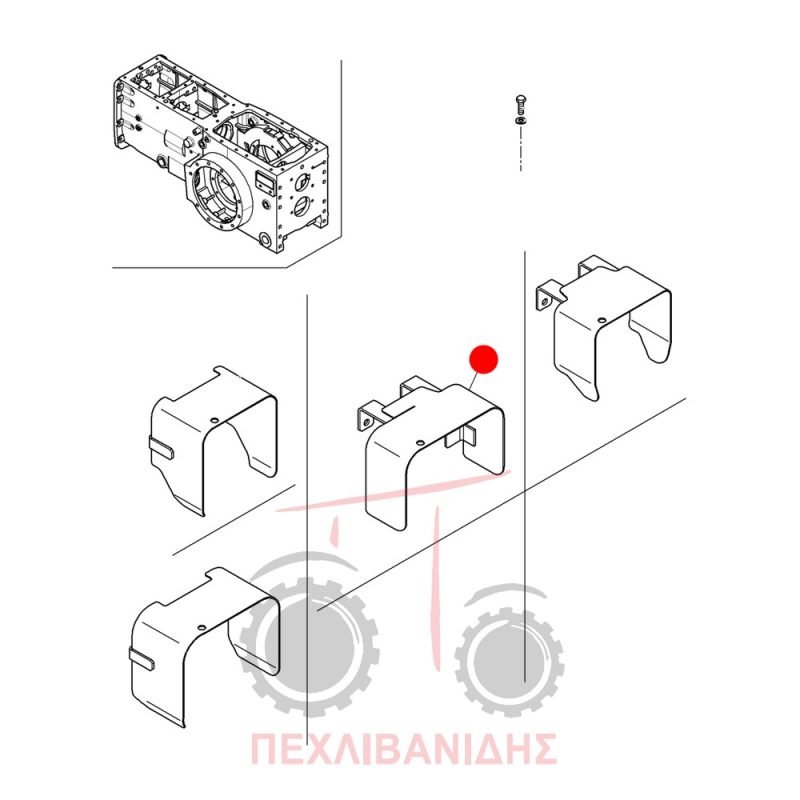 Κάλυμμα άξονα PTO Landini 5860-8880-Blizzard-Globalfarm-Rex Κάλυμμα άξονα PTO Landini 5860-8880-Blizzard-Globalfarm-Rex