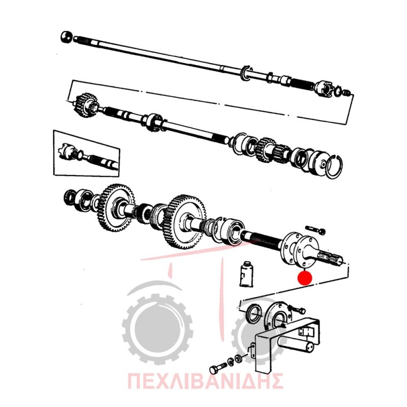 Εξωτερικός άξονας PTO Landini 10000-12500-13000-14500 Εξωτερικός άξονας PTO Landini 10000-12500-13000-14500