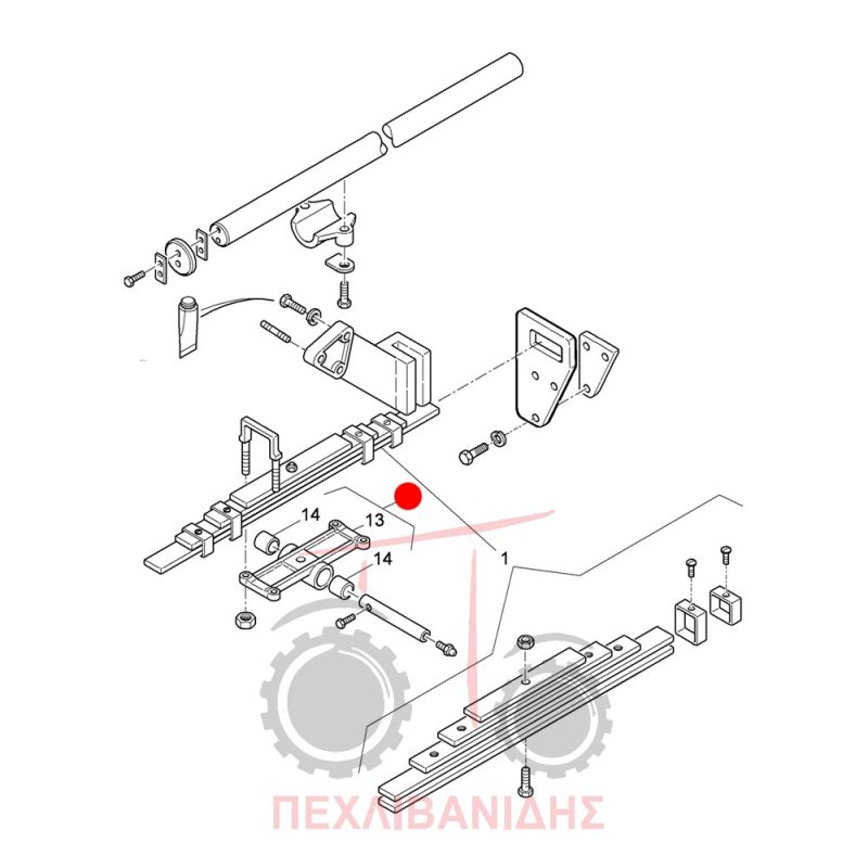 Καβαλέτο μπροστά διαφορικού Landini Trekker 80-85-105 Καβαλέτο μπροστά διαφορικού Landini Trekker 80-85-105