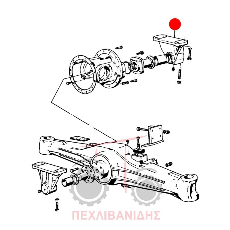 Καβαλέτο μπροστά διαφορικού Landini 12500-14500