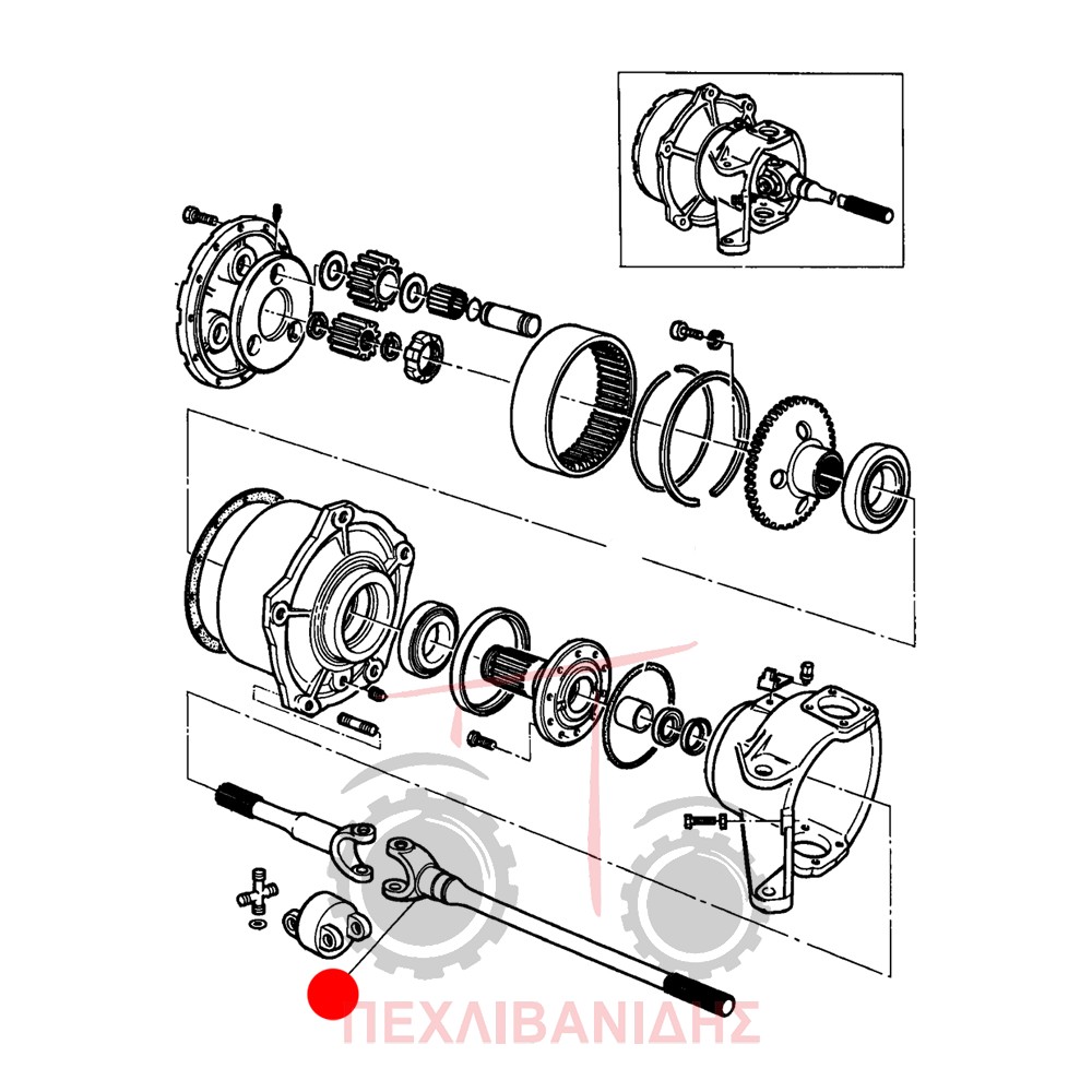 Μπροστά ημιαξόνιο Landini 12500-14500-16000-16500