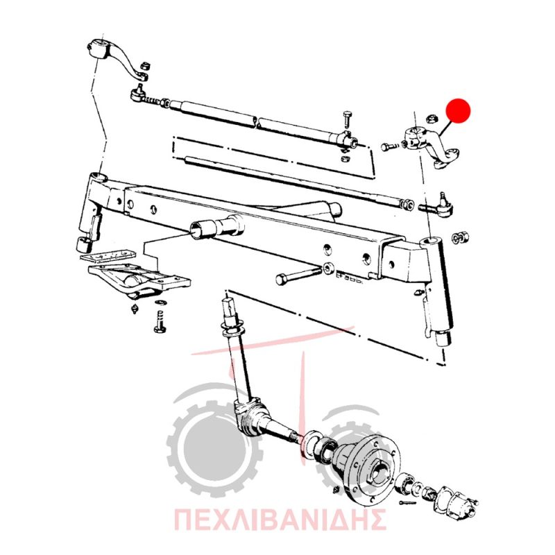 Αριστερό μπράτσο τιμονιού Landini 12500-14500-Legend Αριστερό μπράτσο τιμονιού Landini 12500-14500-Legend