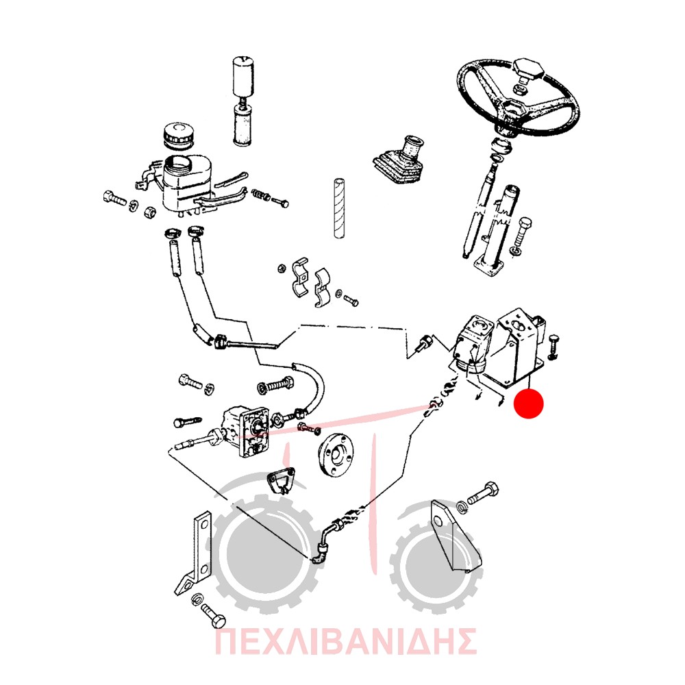 Βάση υδραυλικού τιμονιού Landini 6500-7500