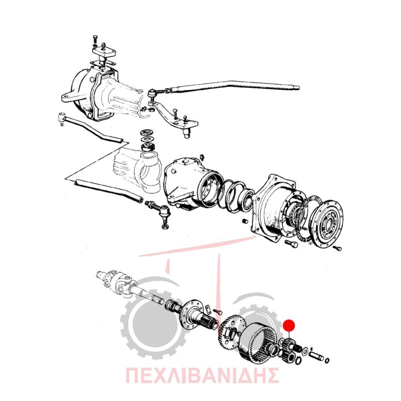 Γρανάζι μειωτήρα μπροστά διαφορικού Landini 7500-8500