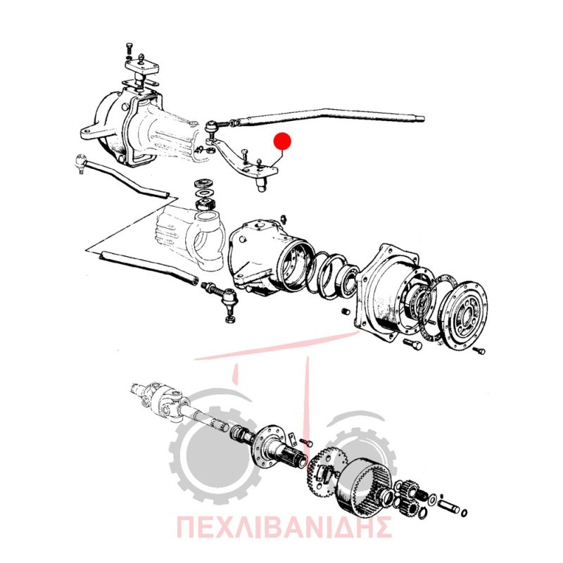 Πείρος πάνω μπροστά διαφορικού Landini 5500-8500 Πείρος πάνω μπροστά διαφορικού Landini 5500-8500