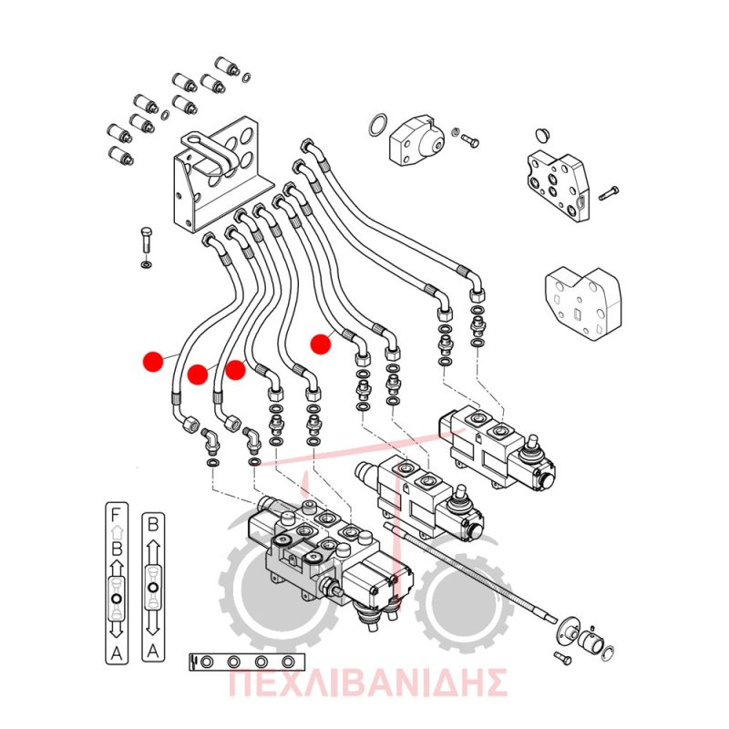 Σωλήνας χειριστηρίου σβάρνας Landini Powerfarm
