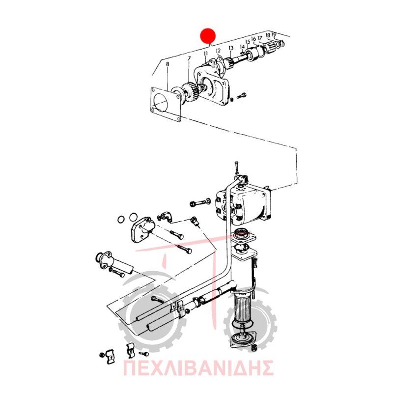 Κιτ μετάδοσης κίνησης υδραυλικού Landini 5830-5860-Frutteti