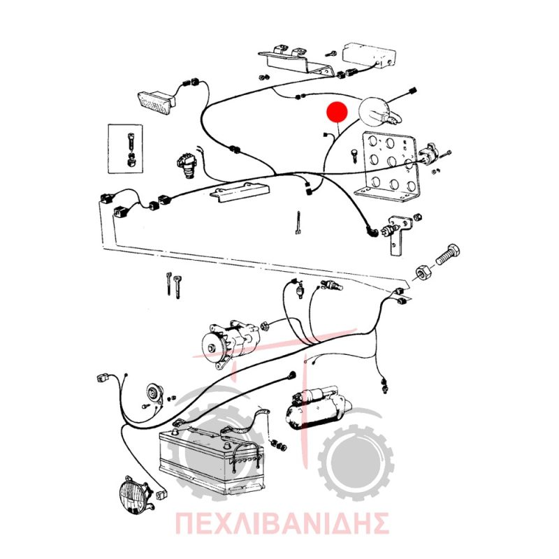 Καλωδίωση πίσω δεξιού φτερού Landini 5830-6830-8830 Καλωδίωση πίσω δεξιού φτερού Landini 5830-6830-8830