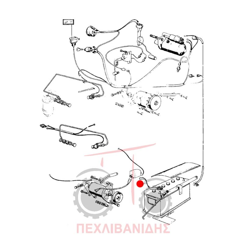 Καλώδιο ρεύματος μπαταρίας Landini 5500-6500-7500-8500 Καλώδιο ρεύματος μπαταρίας Landini 5500-6500-7500-8500