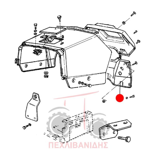 Κάτω πλαστικό ταμπλό Landini 5860-7860-8870