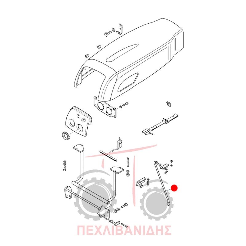 Ντίζα στήριγμα καπό Landini Atlas-Rex-Trekker