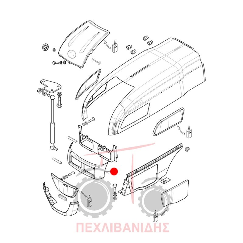 Μπροστά μάσκα Landini Rex-Technofarm-Trekker