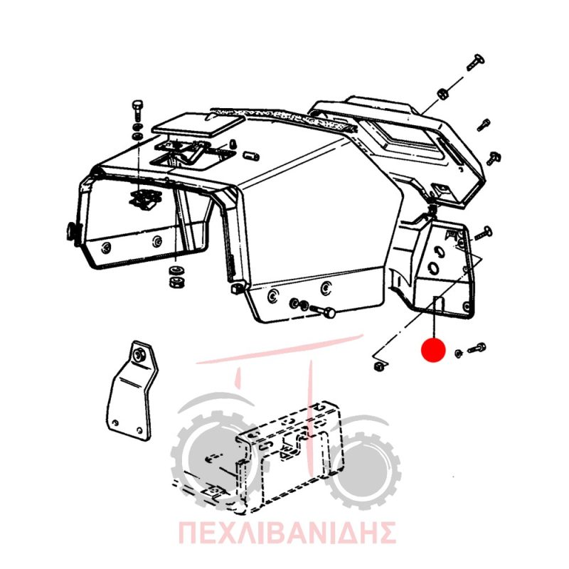 Κάτω πλαστικό ταμπλό Landini 5860-6870