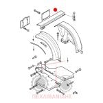 Πίσω ενδιάμεση λαμαρίνα φτερών Landini Advantage-Frutteti-Rex Πίσω ενδιάμεση λαμαρίνα φτερών Landini Advantage-Frutteti-Rex
