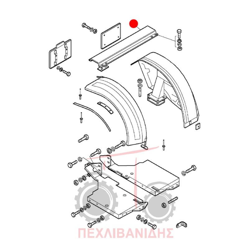 Πίσω ενδιάμεση λαμαρίνα φτερών Landini Advantage-Frutteti-Rex Πίσω ενδιάμεση λαμαρίνα φτερών Landini Advantage-Frutteti-Rex
