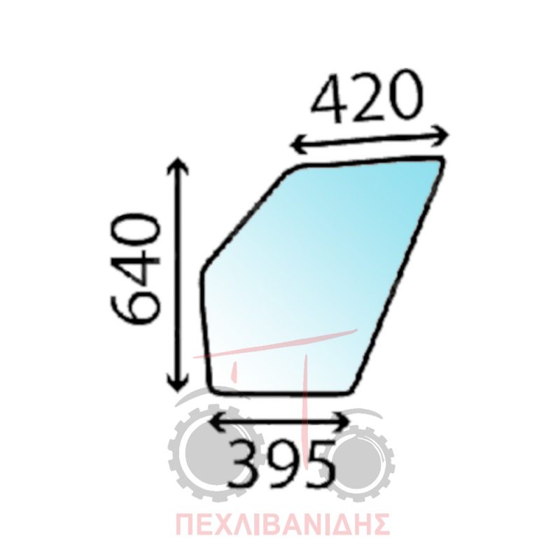 Αριστερό κάτω τζάμι πόρτας Landini 12500-14500