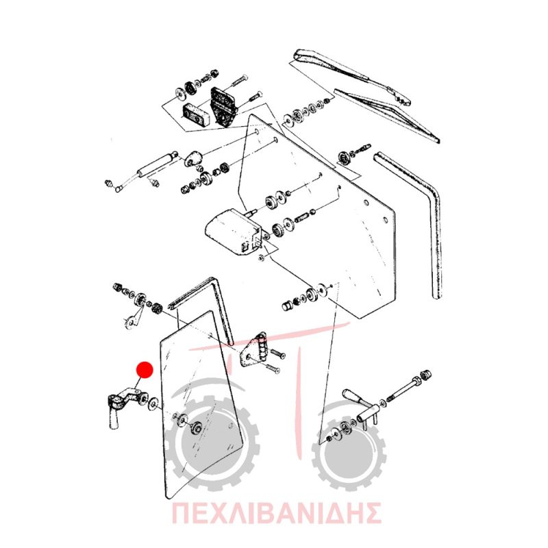 Πλαϊνό δεξί χερουλάκι τζάμι Landini Advantage-Frutteti