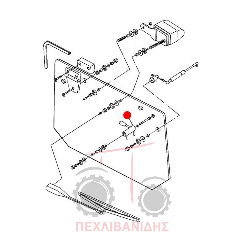 Χερούλι πίσω/μπροστά τζάμι Landini Advantage Χερούλι πίσω/μπροστά τζάμι Landini Advantage