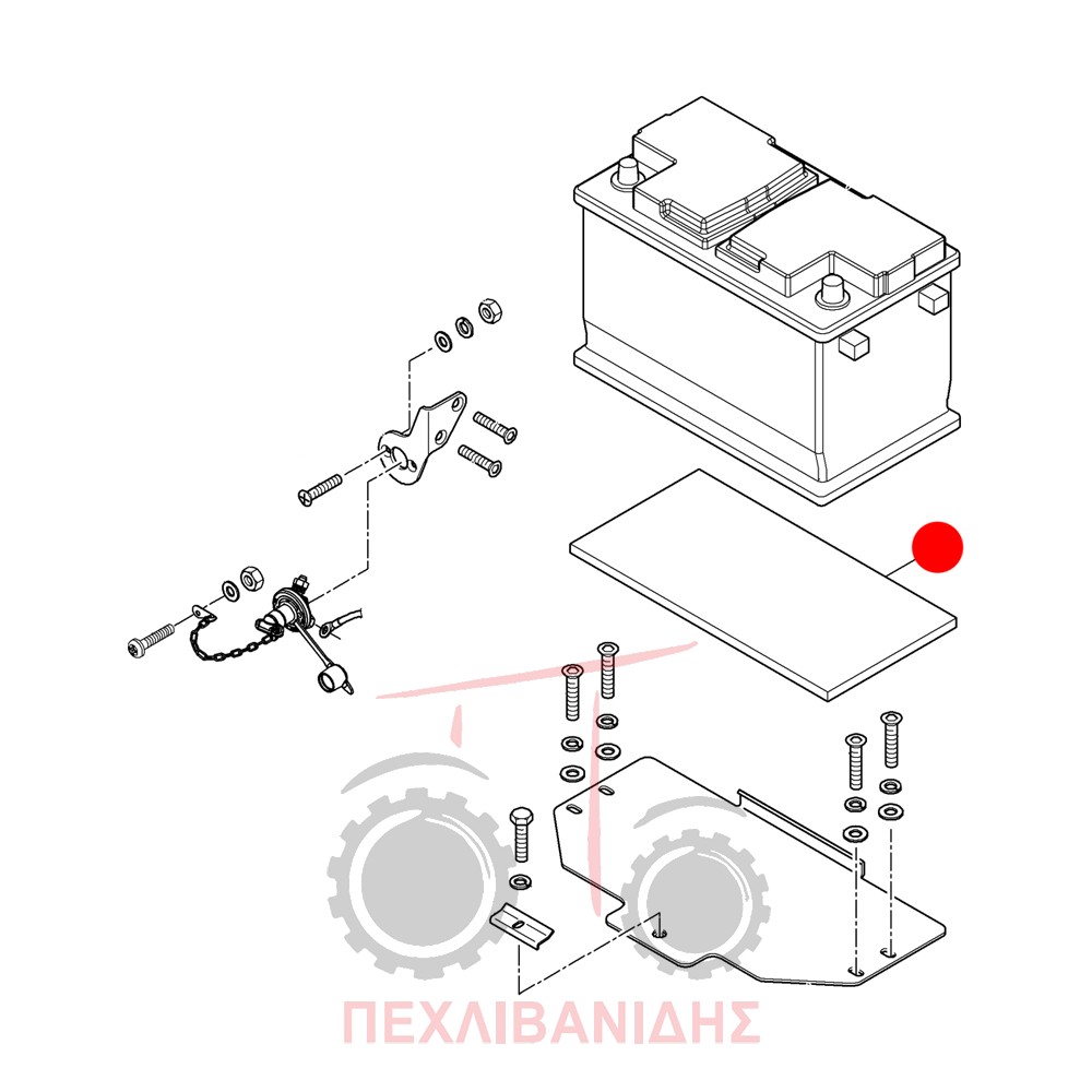 Λάμα συγκράτισης μπαταρίας Landini Advantage-Rex-Vigneti