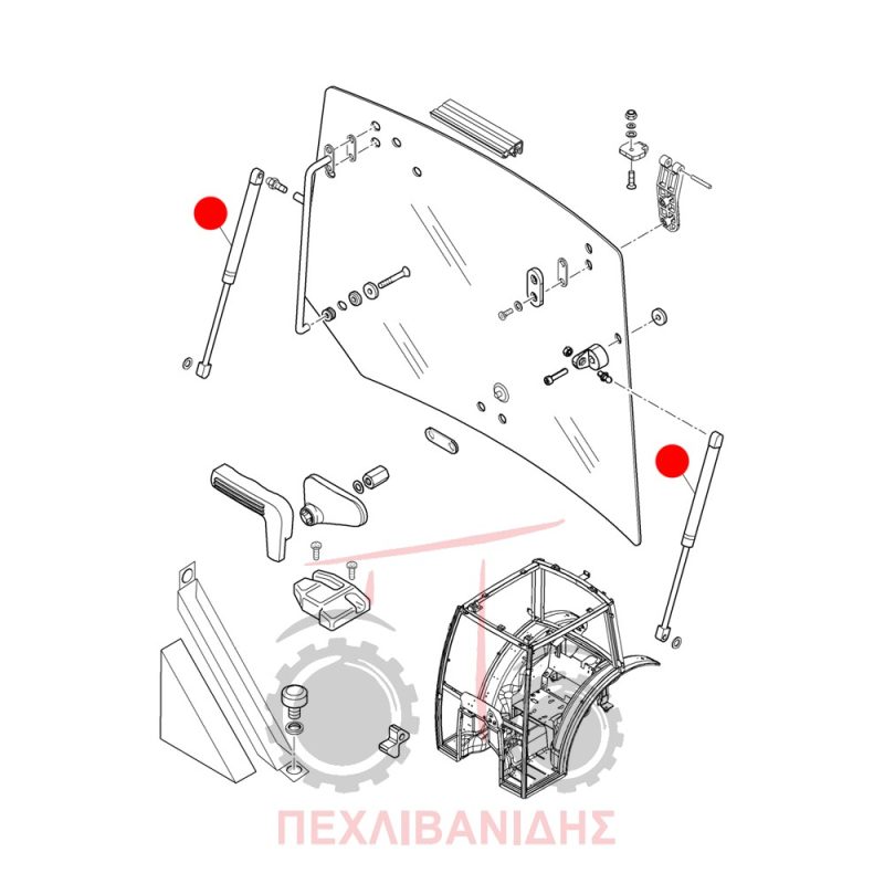 Μπουκάλα πίσω - μπροστά τζάμι Landini Rex-Vigneti Μπουκάλα πίσω - μπροστά τζάμι Landini Rex-Vigneti