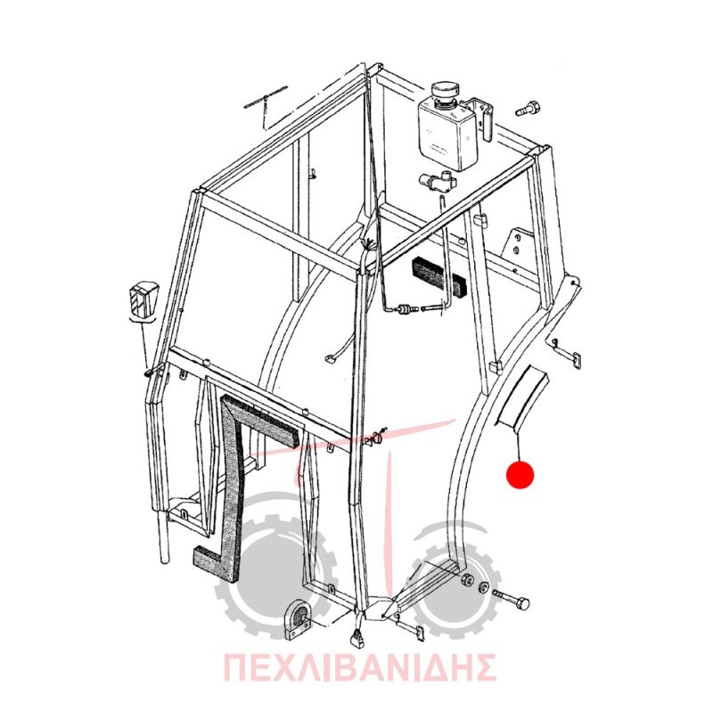 Δεξί πλαϊνό λάστιχο καμπίνας Landini Advantage Δεξί πλαϊνό λάστιχο καμπίνας Landini Advantage